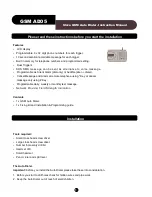 Response Electronics GSM AD05 Instruction Manual preview