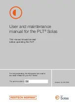 Restech PLT Solas User And Maintenance Manual preview