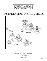 Restoration Hardware GRAFTON Installation Instructions Manual предпросмотр