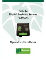 Предварительный просмотр 1 страницы Restrain ICA731 Operator'S Handbook Manual