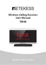 Preview for 1 page of Retekess TD105 User Manual