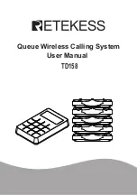 Retekess TD158A User Manual предпросмотр