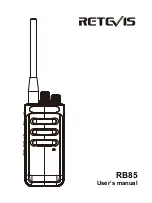 Retevis RB85 User Manual preview