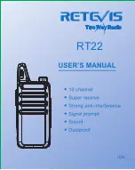 Retevis RT22 User Manual preview