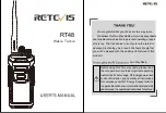 Preview for 1 page of Retevis RT48 User Manual