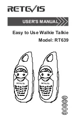 Retevis RT639 User Manual preview