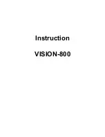 Предварительный просмотр 1 страницы Retina VISION-800 Instruction