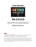 Retro Arcade RA-19-LCD User Manual preview