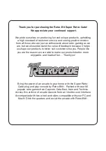 Preview for 2 page of Retro-Bit SUPER RETRO-CADE Instruction Manual