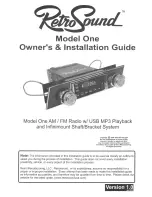 Preview for 26 page of RetroSound Model One Owner'S Installation Manual