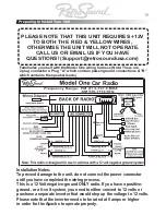 Preview for 11 page of RetroSound One B/C Owner'S Installation Manual