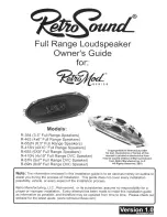 Preview for 1 page of RetroSound R-354 Owner'S Manual