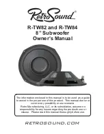 RetroSound R-TW82 Owner'S Manual preview