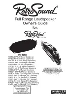 Preview for 8 page of RetroSound RetroMod R-352 Owner'S Manual