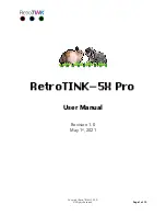 RetroTINK 5X Pro User Manual preview