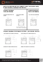 Предварительный просмотр 2 страницы retrotouch Crystal 240V Manual