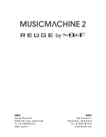 Предварительный просмотр 8 страницы REUGE and MB&F MusicMachine II User Manual