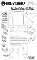 Rev-A-Shelf Soft-Close Pullout with blum Tandem slides with BluMotion Quick Start Manual предпросмотр