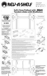 Предварительный просмотр 2 страницы Rev-A-Shelf Soft-Close Pullout with blum Tandem slides with BluMotion Quick Start Manual