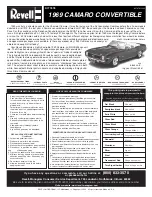 Preview for 1 page of REVELL 1969 Camaro Convertible Assembly Manual