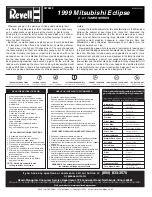 Preview for 1 page of REVELL 1999 Mitsubishi Eclipse 2‘n1 TUNER SERIES 2829 User Manual