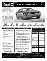 REVELL 2008 Mustang Bullitt Assembly Manual preview