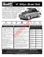 REVELL 41 Willys Street Rod Assembly Manual preview