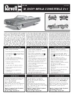 REVELL '59 CHEVY IMPALA CONVERTIBLE 2' 1 User Manual предпросмотр