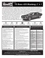 Preview for 1 page of REVELL ‘70 Boss 429 Mustang 2 ‘n 1 User Manual