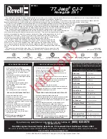 REVELL 77 Jeep CJ-7  Renegade 2’N 1 Assembly Manual preview