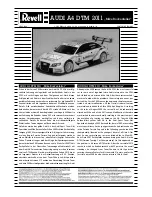 REVELL Audi A4 DTM 2011 Assembly Manual preview