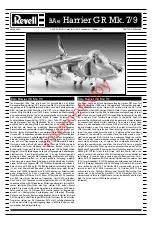 REVELL BAe Harrier GR Mk. 7/9 Manual preview