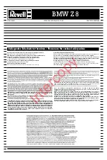 Preview for 1 page of REVELL BMW Z8 Assembly Manual