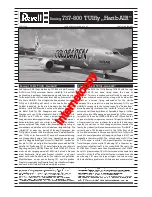 REVELL Boeing 737-800 TUIfly "HaribAIR" Assembly Instructions Manual preview