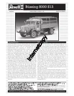 REVELL Bussing 8000 S13 Assembly Manual preview