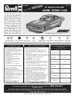 REVELL Chi-Town Hustler '69 DODGE CHARGER NHRA FUNNY CAR Assembly Instructions Manual preview