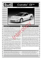 Предварительный просмотр 1 страницы REVELL Corvette C6 Convertible Assembly Manual