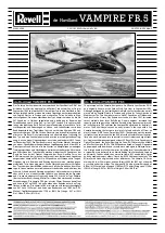 Предварительный просмотр 1 страницы REVELL de Havilland VAMPIRE FB.5 Assembly Manual