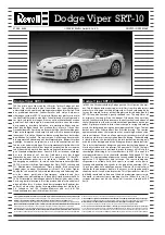 Предварительный просмотр 1 страницы REVELL Dodge Viper SRT-10 Assembly Manual