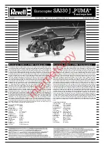 REVELL Eurocopter SA330J PUMA Bundespolizei Assembly Manual preview