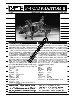 REVELL F-4 C/D Phantom II Assembly Manual предпросмотр