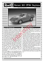 REVELL Ferrari 365 GTB4 Daytona Assembly Manual preview