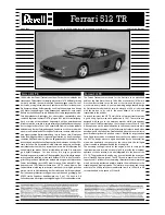 REVELL Ferrari 512 TR Assembly Instructions Manual preview