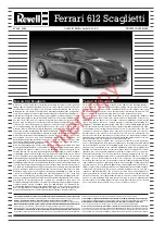 REVELL Ferrari 612 Scaglietti Assembly Manual preview