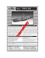 REVELL German Submarine Type XXI with interior Assembly Instructions Manual предпросмотр