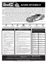 REVELL Hot Hatch Euro Sedan Acura Integra R Assembly Manual предпросмотр