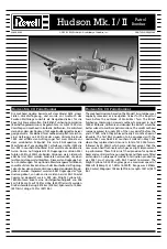 REVELL Hudson Mk. I/II Patrol Bomber Assembly Manual preview