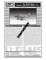 Preview for 1 page of REVELL Junkers Ju-52/2M Civil Version Assembly Manual