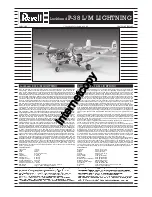 REVELL Lockheed P-38 L/M Lightning Assembly Manual предпросмотр