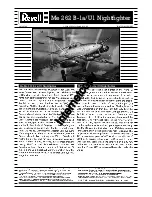 REVELL Me 262 B-1a/U1 Nightfighter Assembly Manual preview